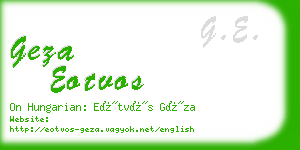 geza eotvos business card