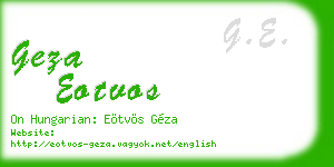 geza eotvos business card
